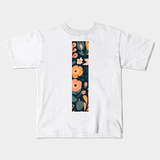 Whimsical Floral Letter I Kids T-Shirt